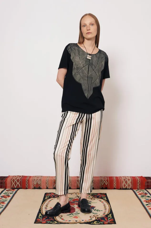 Women Vintage Fleece Black Kibo Tee Raquel Allegra TShirts