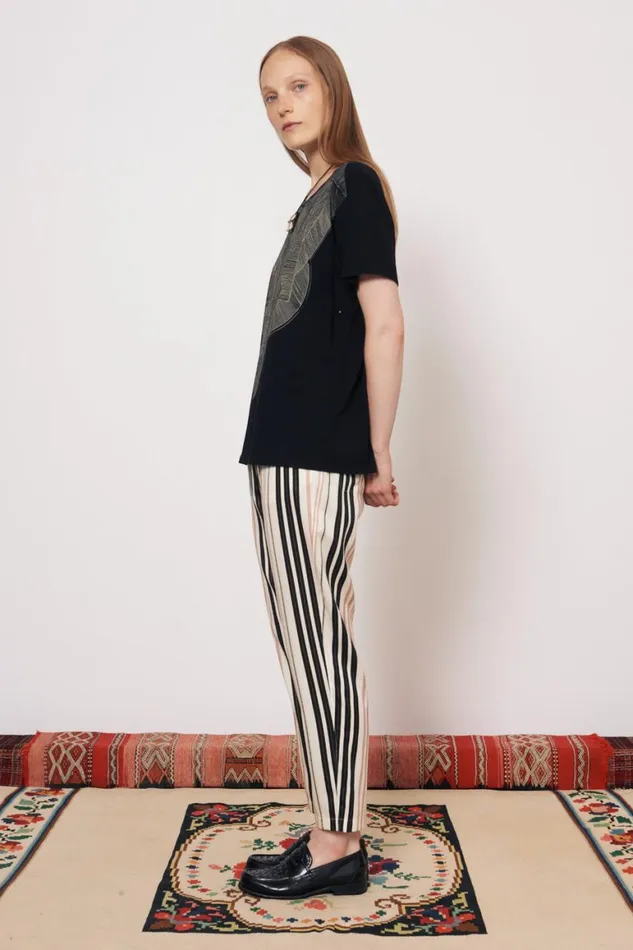 Women Vintage Fleece Black Kibo Tee Raquel Allegra TShirts