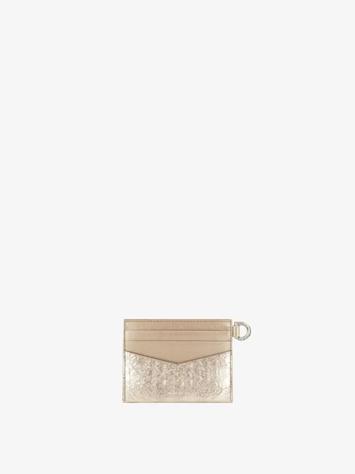Women Wallets and Card Holders Givenchy 4G Card Holder In Laminated Leather Dusty Golden Women Wallets and Card Holders Givenchy 4G Card Holder In Laminated Leather Dusty Golden