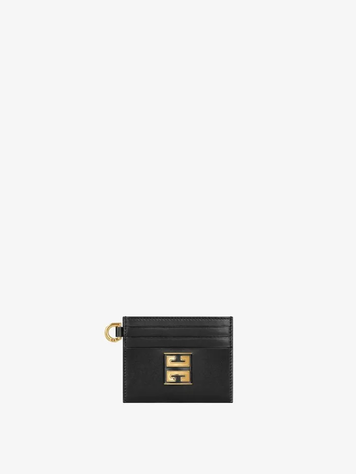 Women Wallets and Card Holders Givenchy 4G Card Holder In Leather Black