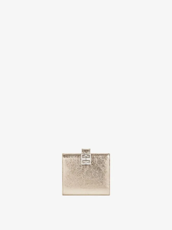Women Wallets and Card Holders Givenchy 4G Wallet In Laminated Leather Dusty Golden Women Wallets and Card Holders Givenchy 4G Wallet In Laminated Leather Dusty Golden