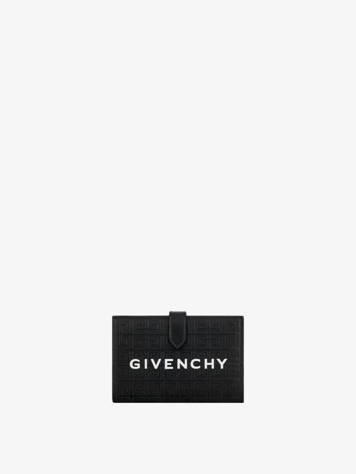 Women Wallets and Card Holders Givenchy GCut Wallet In 4G Leather Black