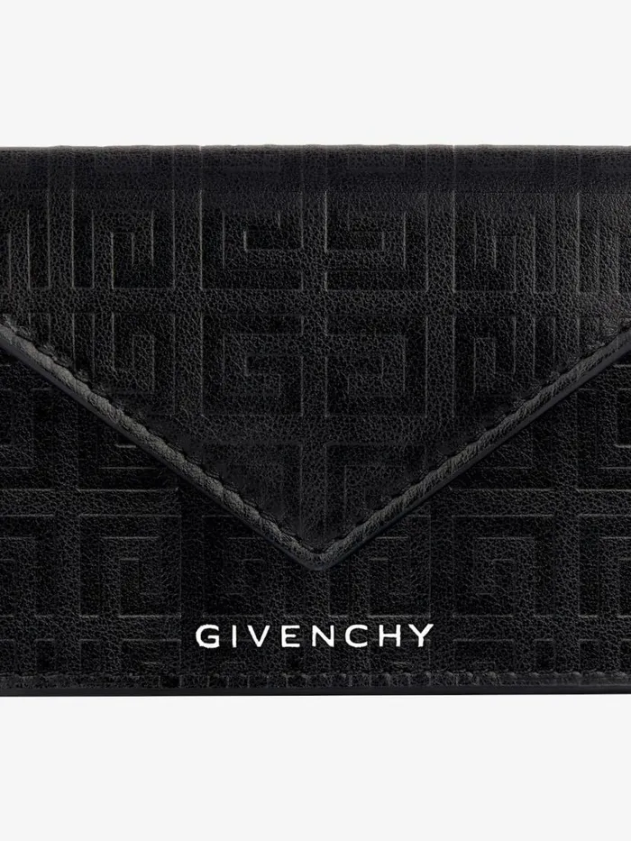 Women Wallets and Card Holders Givenchy GCut Wallet In 4G Leather Black
