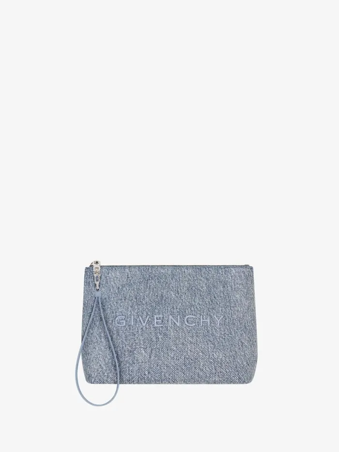 Women Wallets and Card Holders Givenchy GIVENCHY Travel Pouch In Denim Medium Blue Women Wallets and Card Holders Givenchy GIVENCHY Travel Pouch In Denim Medium Blue