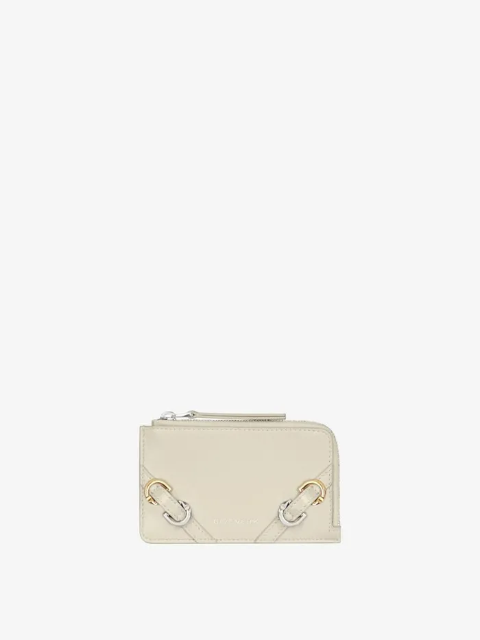 Women Wallets and Card Holders Givenchy Voyou Zipped Card Holder In Leather Natural Beige Women Wallets and Card Holders Givenchy Voyou Zipped Card Holder In Leather Natural Beige