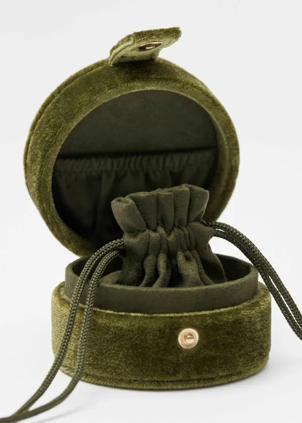 Women Wallets and Other Stories Velvet Jewellery Box Olive