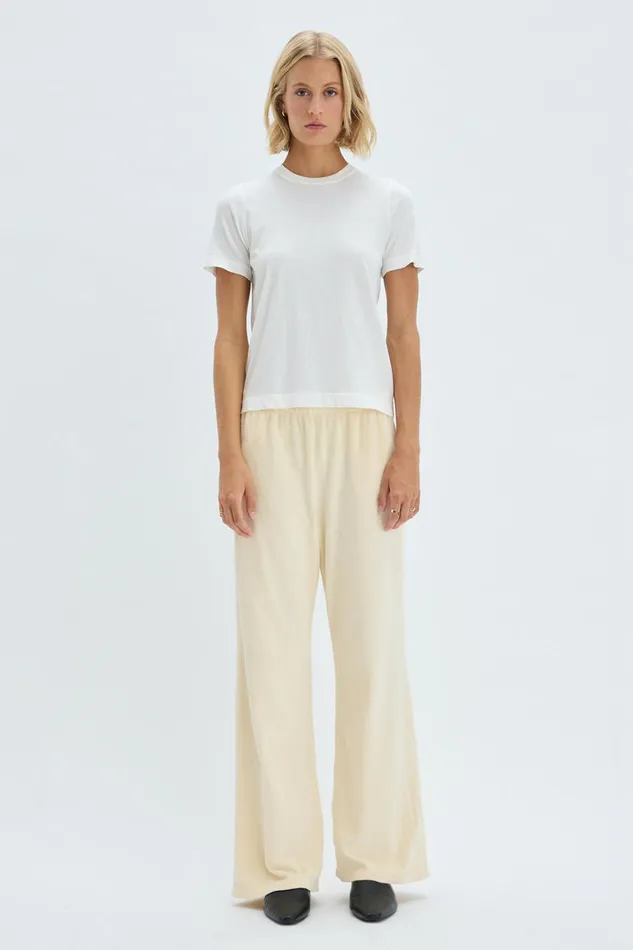 Women Washed White Boy Tee Raquel Allegra Tops