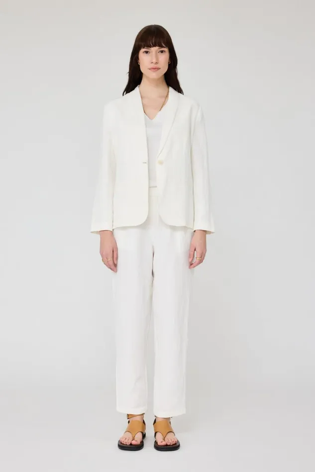 Women Washed White Clarissa Blazer Raquel Allegra Jackets