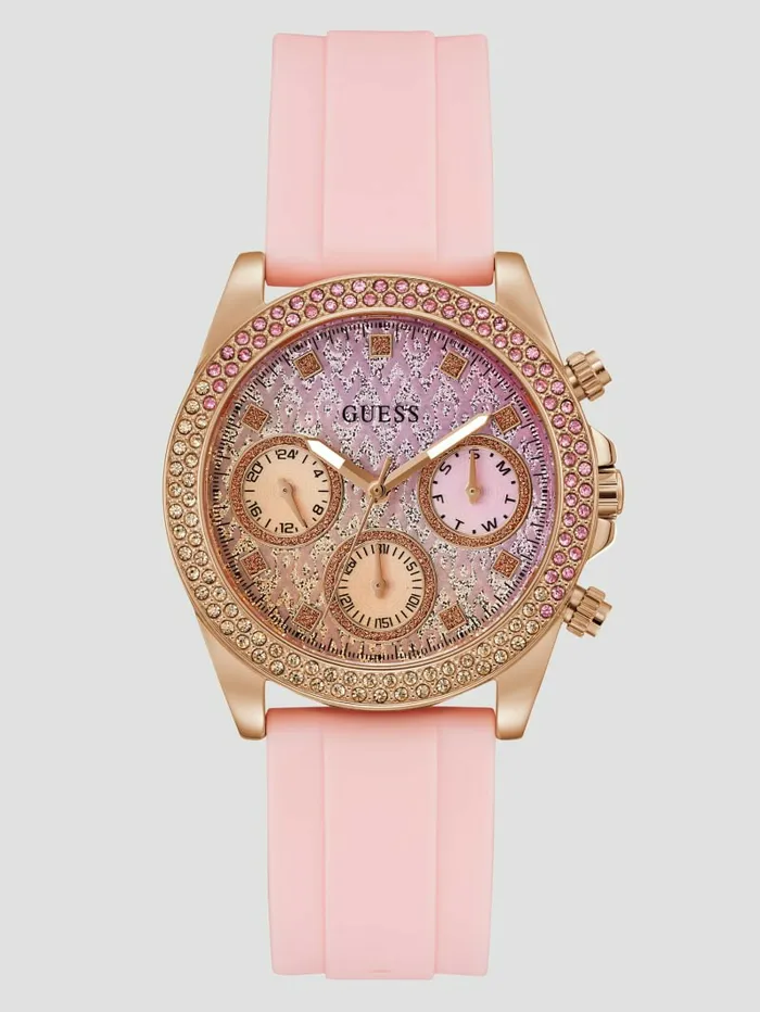 Women Watches GUESS Sparkling Pink LimitedEdition Watch Pink