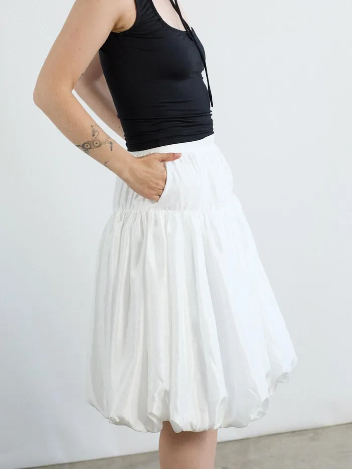 Women Whip Balloon Skirt White Lisa Says Gah Skirts