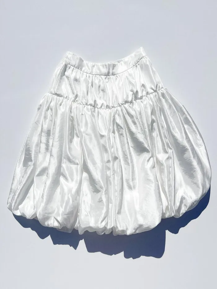Women Whip Balloon Skirt White Lisa Says Gah Skirts