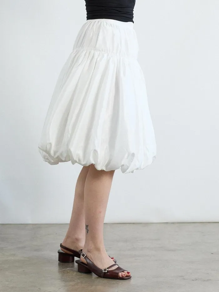 Women Whip Balloon Skirt White Lisa Says Gah Skirts