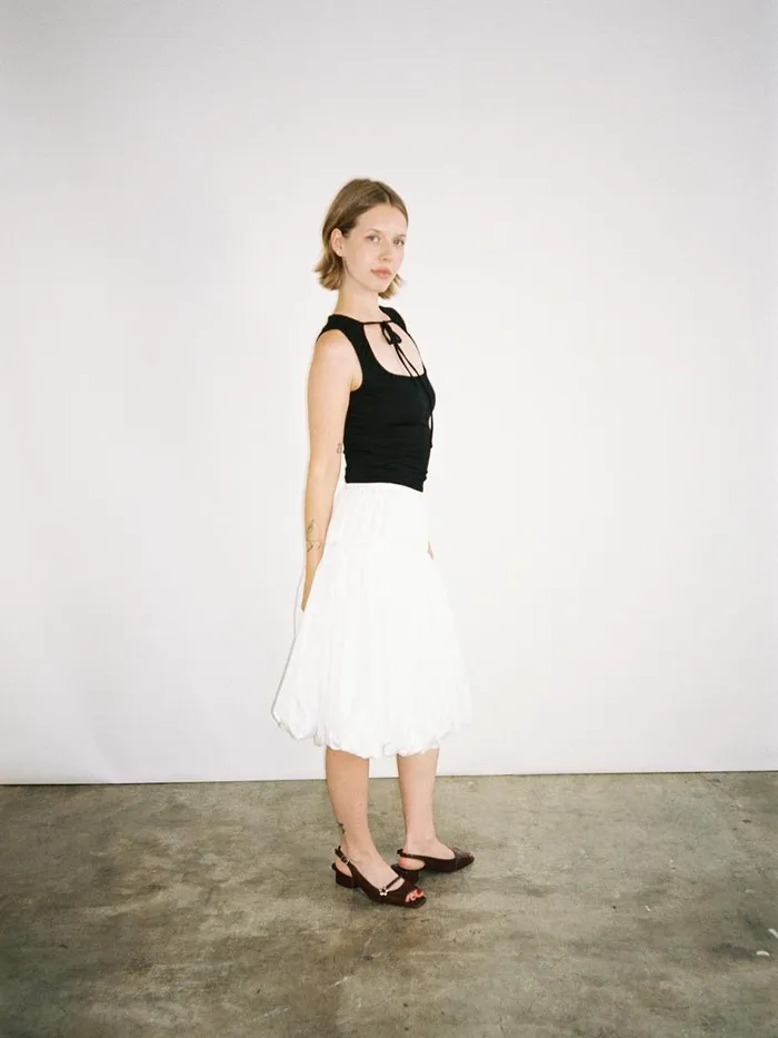 Women Whip Balloon Skirt White Lisa Says Gah Skirts
