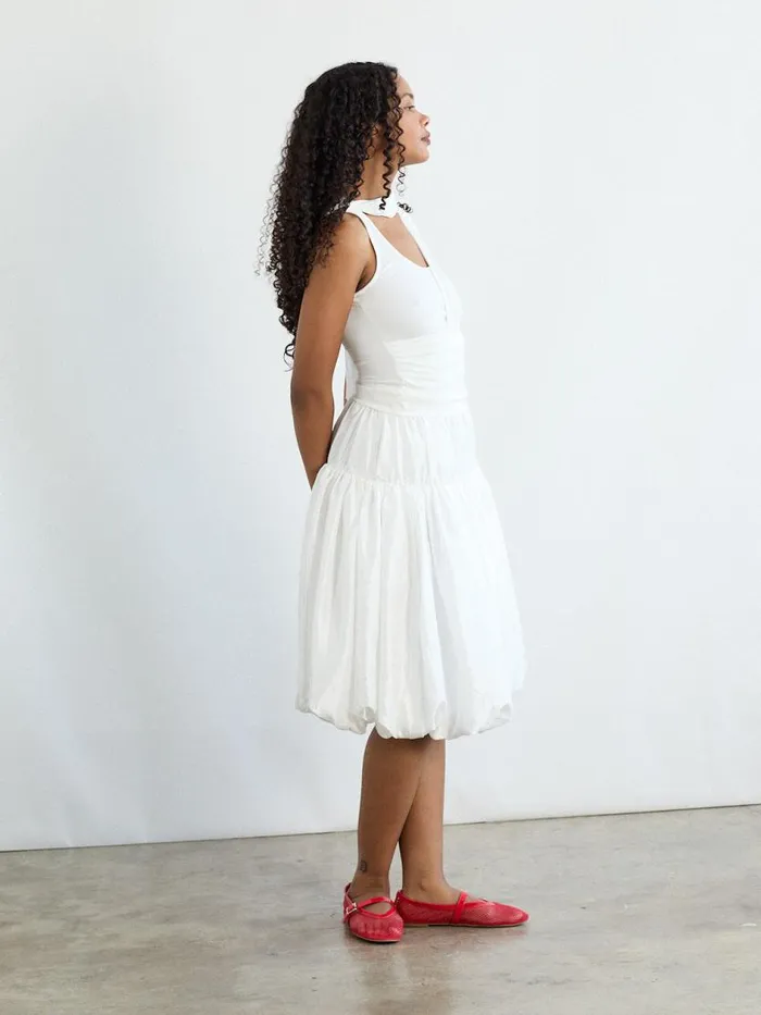 Women Whip Balloon Skirt White Lisa Says Gah Skirts