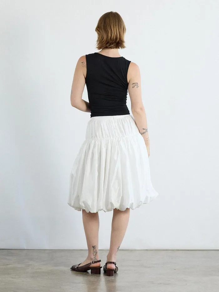 Women Whip Balloon Skirt White Lisa Says Gah Skirts