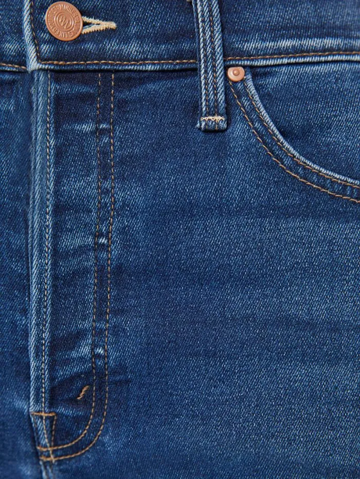 Women Wide Leg Mother Denim The Ditcher Roller Sneak Wash Yakkity Yak