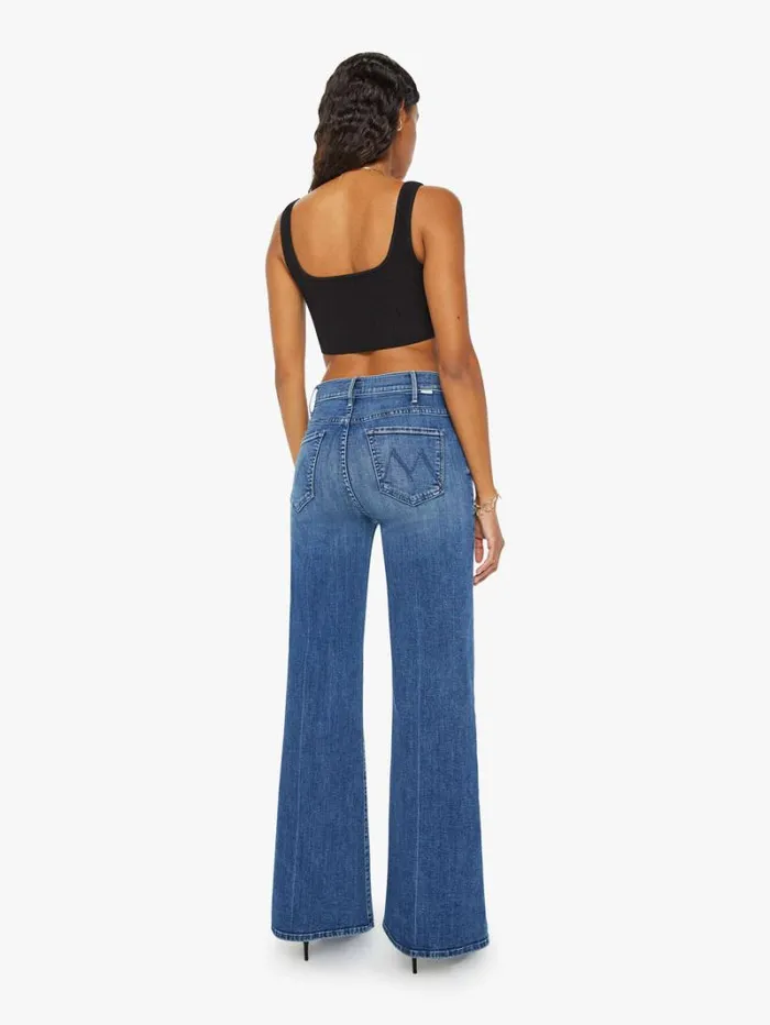 Women Wide Leg Mother Denim The Hustler Roller Skimp Wash Caving In Women Wide Leg Mother Denim The Hustler Roller Skimp Wash Caving In