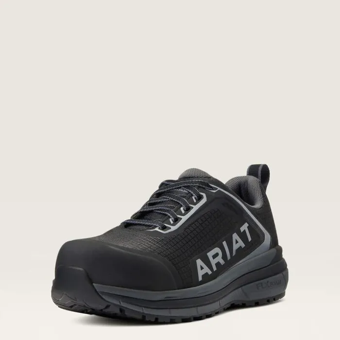 Work Boots and Shoes Women Ariat Outpace Composite Toe Safety Shoe Black