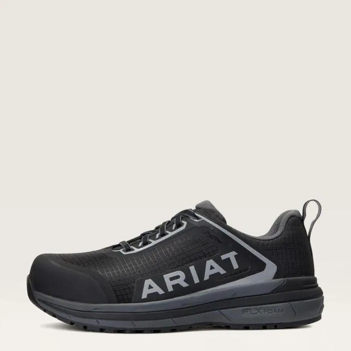 Work Boots and Shoes Women Ariat Outpace Composite Toe Safety Shoe Black