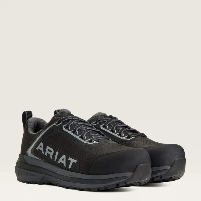 Work Boots and Shoes Women Ariat Outpace Composite Toe Safety Shoe Black
