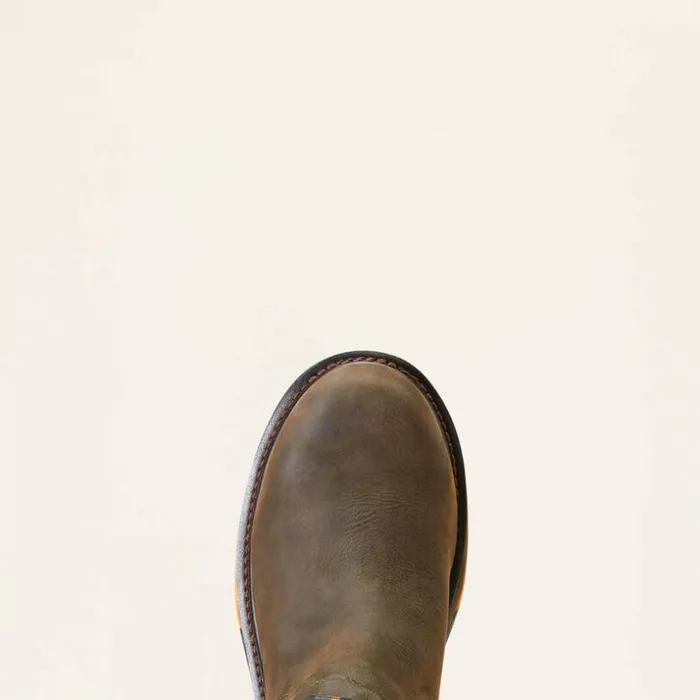 Work Boots Men Ariat Big Rig Chelsea Waterproof Composite Toe Work Boot Iron Coffee