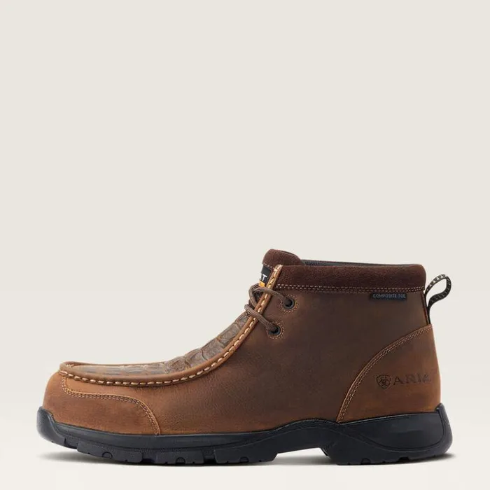 Work Boots Men Ariat Edge LTE Moc Composite Toe Work Boot Brown