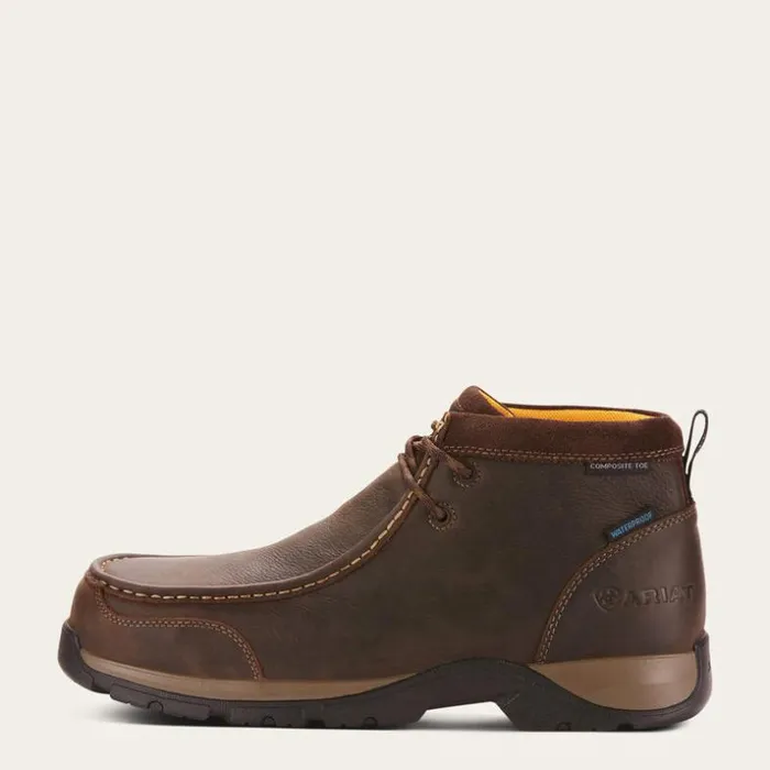 Work Boots Men Ariat Edge LTE Moc Waterproof Composite Toe Work Boot Dark Brown Work Boots Men Ariat Edge LTE Moc Waterproof Composite Toe Work Boot Dark Brown