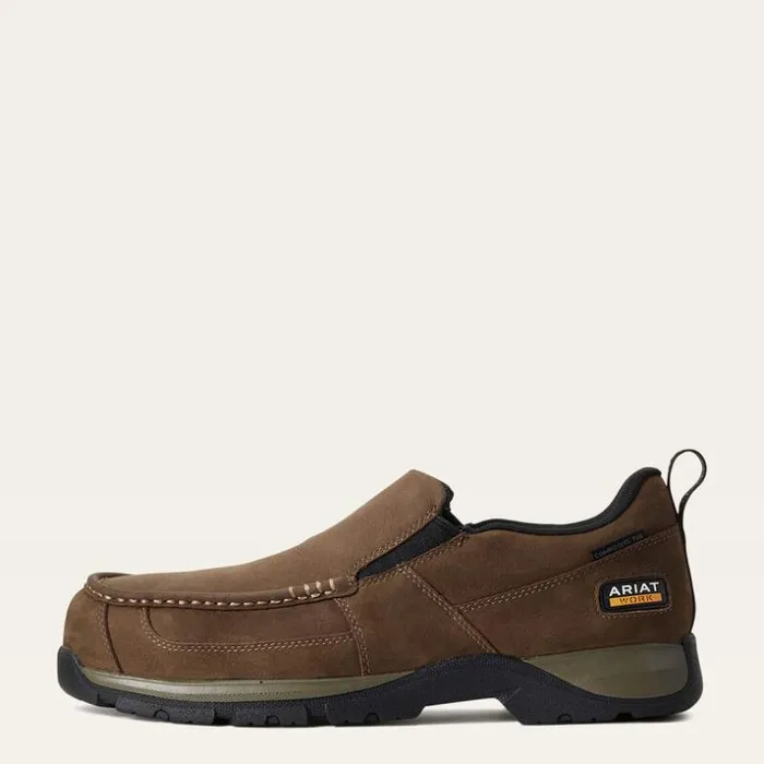 Work Boots Men Ariat Edge LTE SlipOn SD Composite Toe Work Boot Dark Brown Work Boots Men Ariat Edge LTE SlipOn SD Composite Toe Work Boot Dark Brown