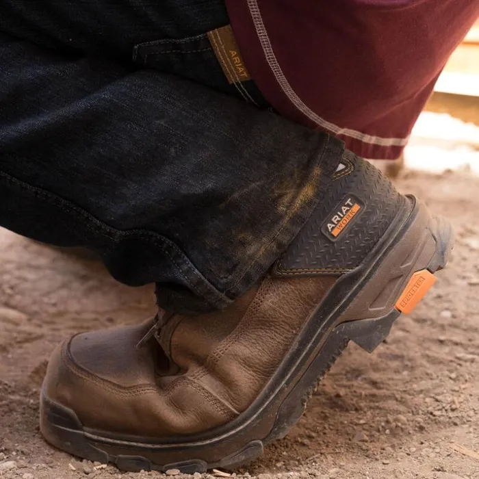 Work Boots Men Ariat Intrepid 8034 Waterproof Composite Toe Work Boot Rye Brown