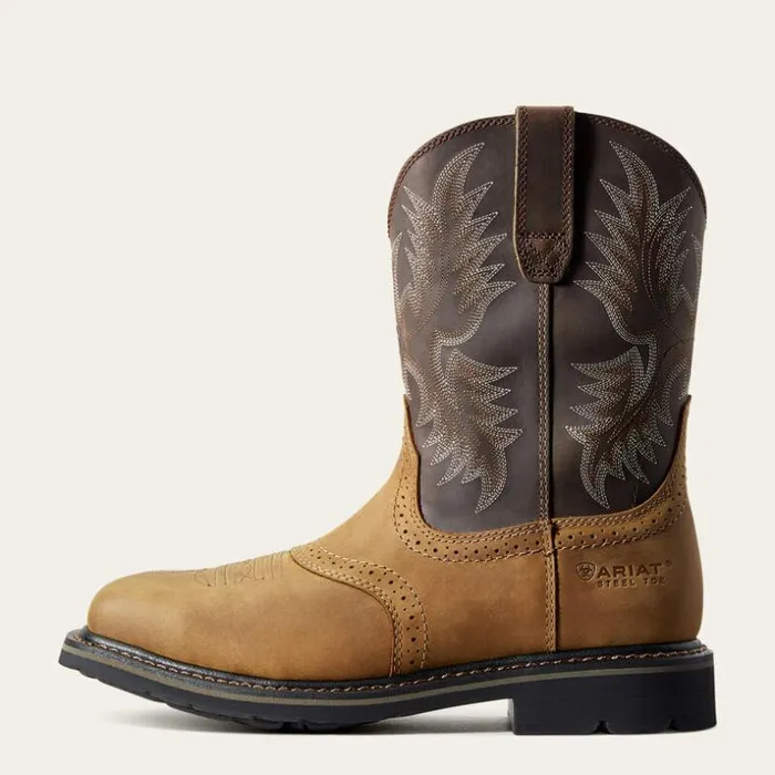 Work Boots Men Ariat Sierra Wide Square Toe Steel Toe Work Boot Aged Bark Work Boots Men Ariat Sierra Wide Square Toe Steel Toe Work Boot Aged Bark