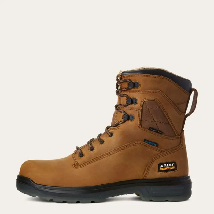 Work Boots Men Ariat Turbo 8034 Waterproof Carbon Toe Work Boot Aged Bark