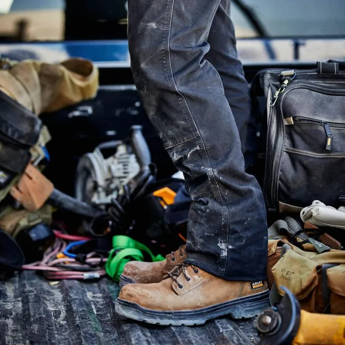Work Boots Men Ariat Turbo 8034 Waterproof Carbon Toe Work Boot Aged Bark