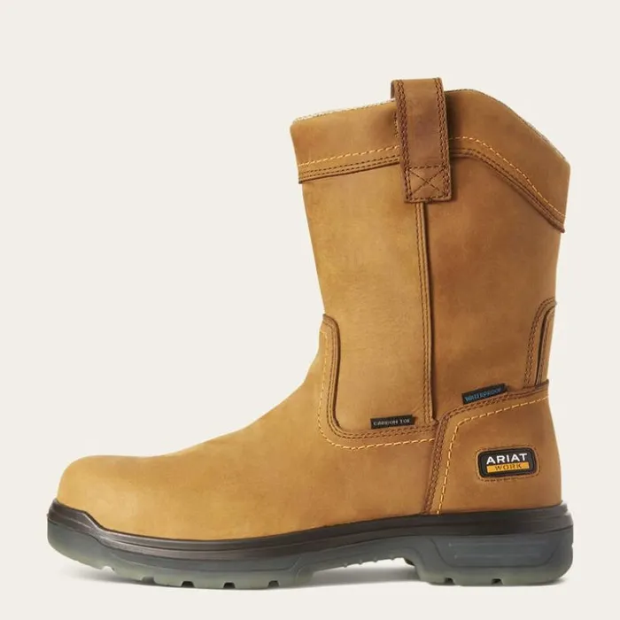 Work Boots Men Ariat Turbo PullOn Waterproof Carbon Toe Work Boot Aged Bark Work Boots Men Ariat Turbo PullOn Waterproof Carbon Toe Work Boot Aged Bark