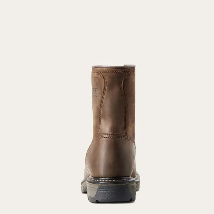 Work Boots Men Ariat WorkHog 8034 Waterproof Composite Toe Work Boot Oily Distressed Brown