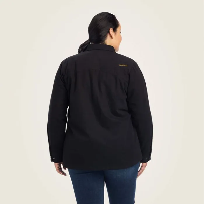 Workwear Women Ariat Rebar Classic Canvas Shirt Jacket Black Workwear Women Ariat Rebar Classic Canvas Shirt Jacket Black