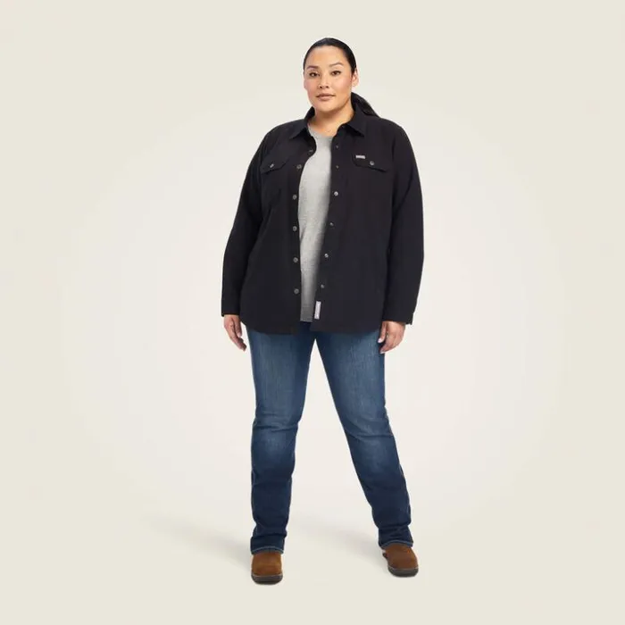 Workwear Women Ariat Rebar Classic Canvas Shirt Jacket Black Workwear Women Ariat Rebar Classic Canvas Shirt Jacket Black
