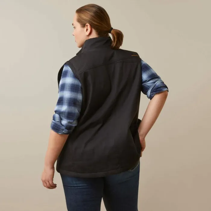 Workwear Women Ariat Rebar DuraCanvas Insulated Vest Black