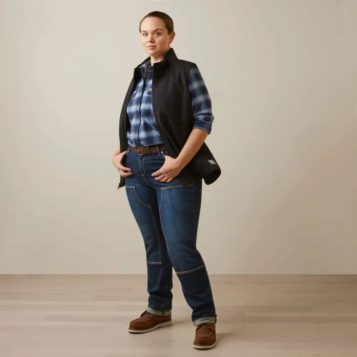 Workwear Women Ariat Rebar DuraCanvas Insulated Vest Black