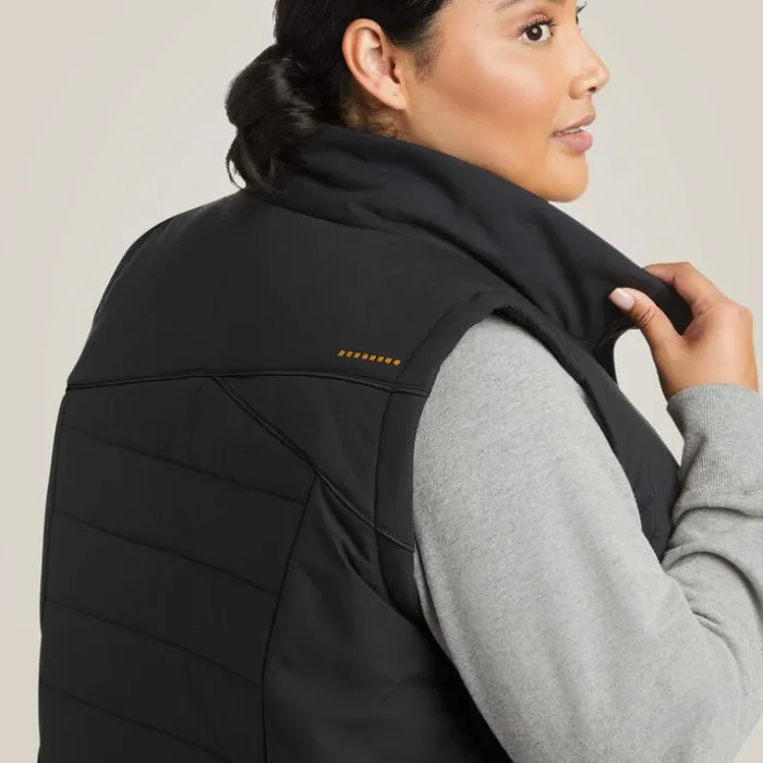 Workwear Women Ariat Rebar Valkyrie Stretch Canvas Insulated Vest Black Workwear Women Ariat Rebar Valkyrie Stretch Canvas Insulated Vest Black