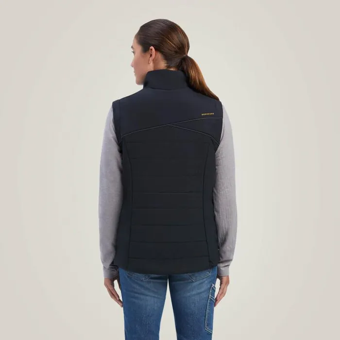 Workwear Women Ariat Rebar Valkyrie Stretch Canvas Insulated Vest Black Workwear Women Ariat Rebar Valkyrie Stretch Canvas Insulated Vest Black