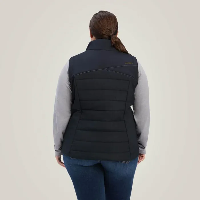 Workwear Women Ariat Rebar Valkyrie Stretch Canvas Insulated Vest Black Workwear Women Ariat Rebar Valkyrie Stretch Canvas Insulated Vest Black