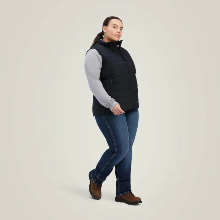 Workwear Women Ariat Rebar Valkyrie Stretch Canvas Insulated Vest Black Workwear Women Ariat Rebar Valkyrie Stretch Canvas Insulated Vest Black