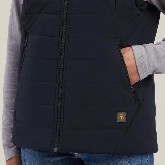 Workwear Women Ariat Rebar Valkyrie Stretch Canvas Insulated Vest Black Workwear Women Ariat Rebar Valkyrie Stretch Canvas Insulated Vest Black