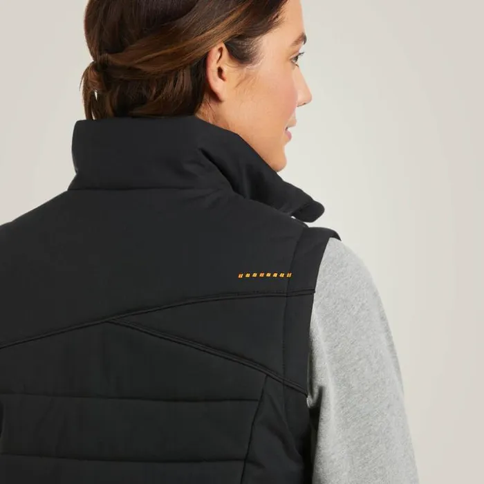 Workwear Women Ariat Rebar Valkyrie Stretch Canvas Insulated Vest Black Workwear Women Ariat Rebar Valkyrie Stretch Canvas Insulated Vest Black