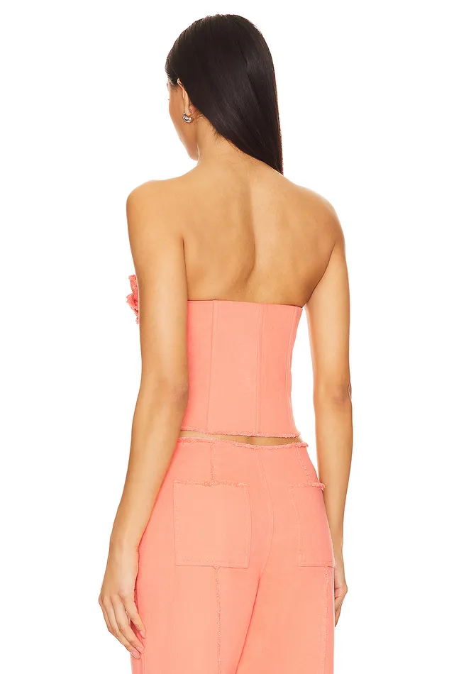 X Anja Dujakovi Bruna Bustier Top Soft Orange Women Lovers and Friends Tops X Anja Dujakovi Bruna Bustier Top Soft Orange Women Lovers and Friends Tops