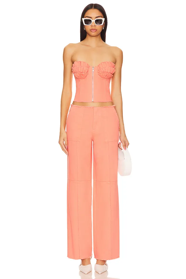 X Anja Dujakovi Bruna Bustier Top Soft Orange Women Lovers and Friends Tops X Anja Dujakovi Bruna Bustier Top Soft Orange Women Lovers and Friends Tops