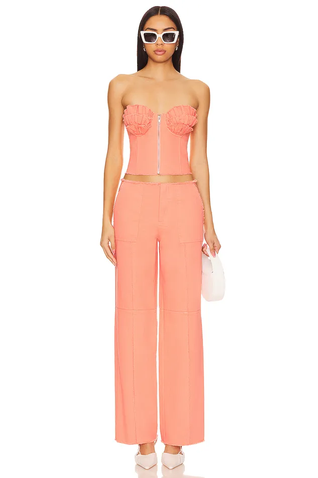 X Anja Dujakovi Bruna Pant Soft Orange Women Lovers and Friends Pants X Anja Dujakovi Bruna Pant Soft Orange Women Lovers and Friends Pants