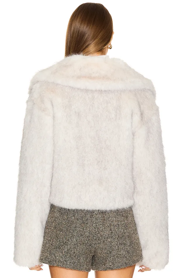 X Emma Rose Nina Faux Fur Jacket Ivory Women Lovers and Friends Jackets and Coats X Emma Rose Nina Faux Fur Jacket Ivory Women Lovers and Friends Jackets and Coats