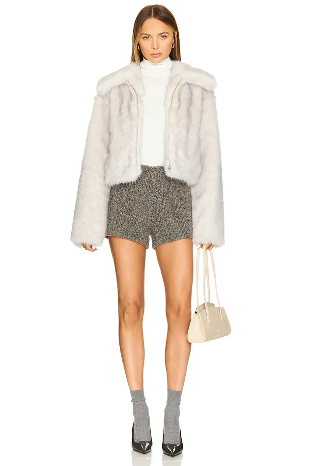 X Emma Rose Nina Faux Fur Jacket Ivory Women Lovers and Friends Jackets and Coats X Emma Rose Nina Faux Fur Jacket Ivory Women Lovers and Friends Jackets and Coats